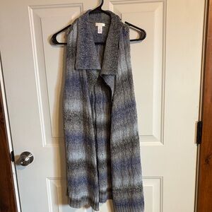 Chico's Gray Textured Knit Cardigan